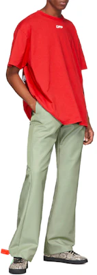 OFF-WHITE SS20 機場膠帶箭頭印花紅色寬鬆版T恤 OMAA038S201850032088 Details for OFF-WHITE SS20 機場膠帶箭頭印花紅色寬鬆版T恤 OMAA038S201850032088