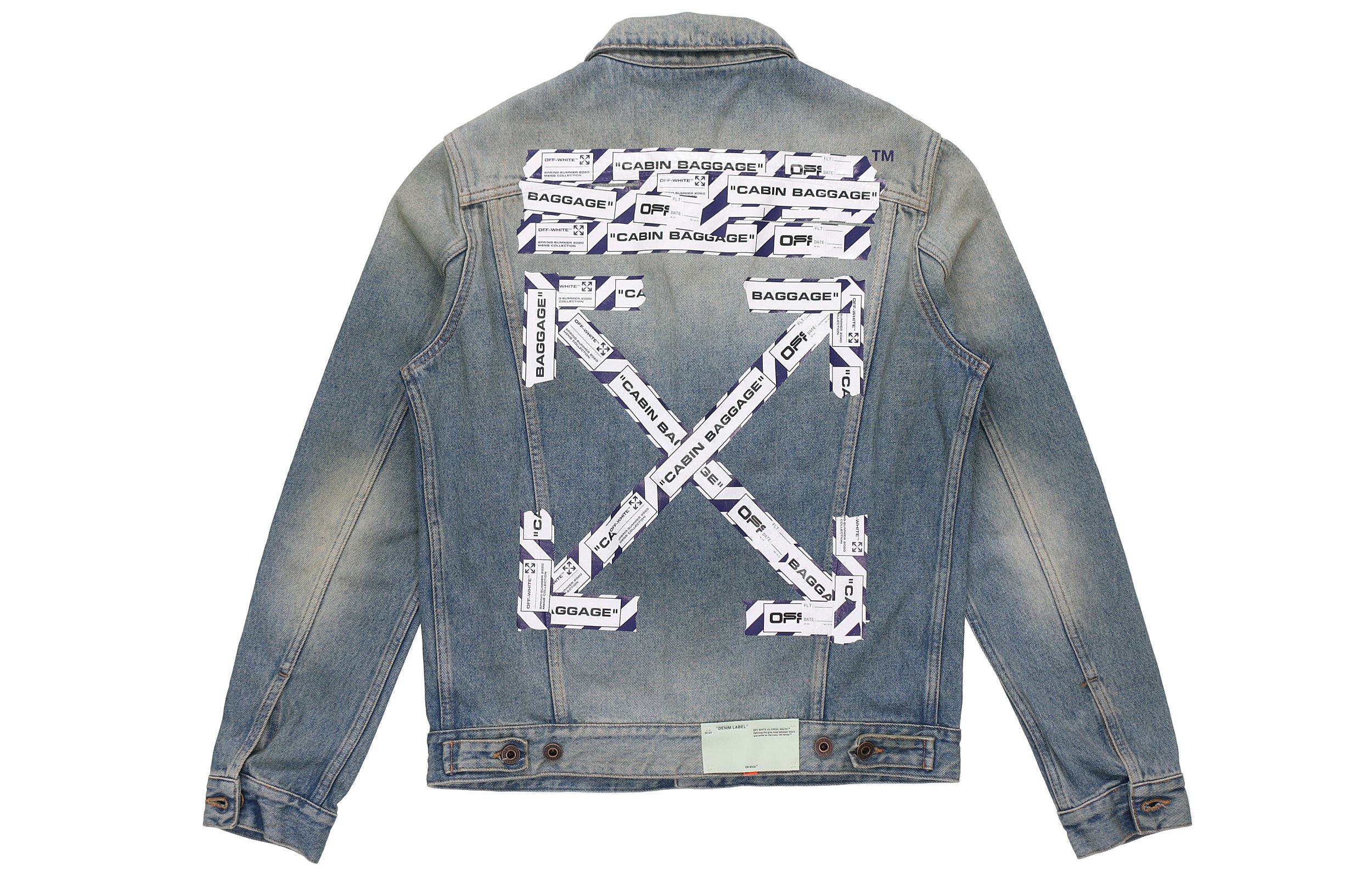 Order OFF-WHITE SS20 Arrow Denim Jacket Denim Blue OMYE005S203860037388