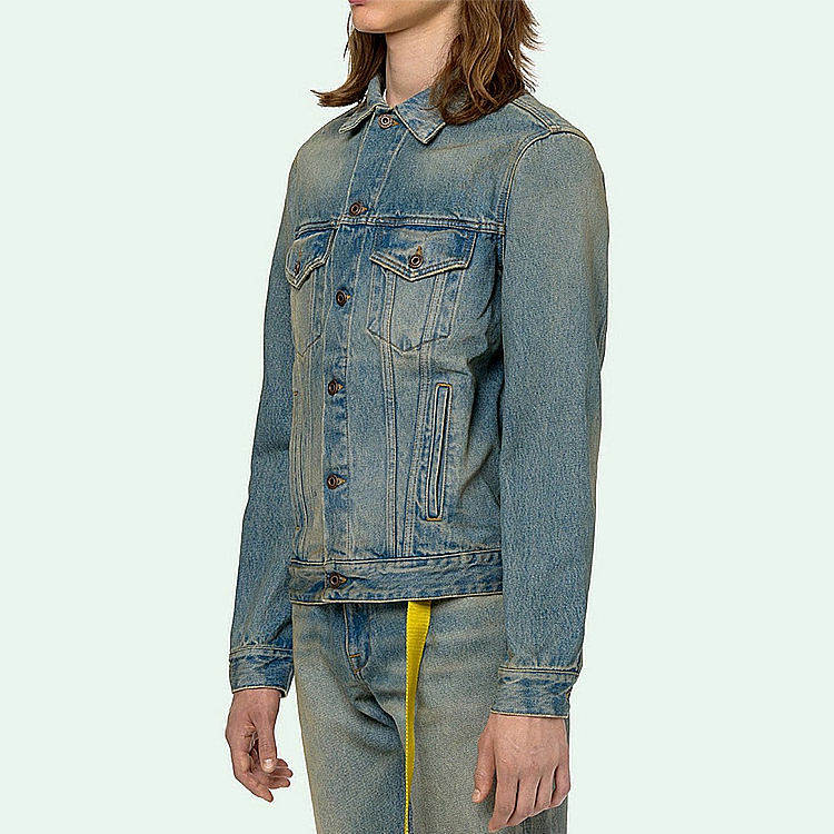 Purchase OFF-WHITE SS20 Arrow Denim Jacket Denim Blue OMYE005S203860037388