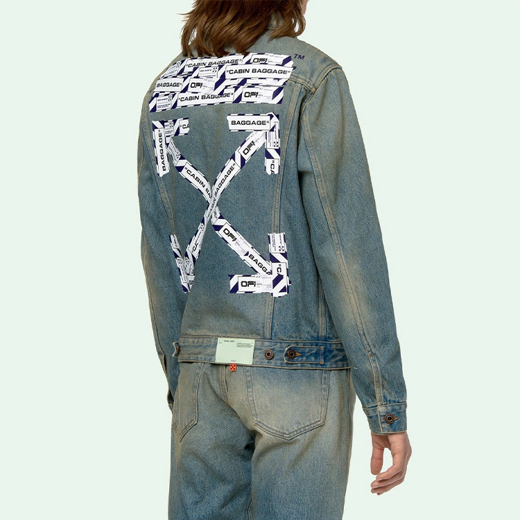 Details for OFF-WHITE SS20 Arrow Denim Jacket Denim Blue OMYE005S203860037388