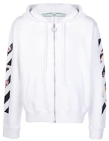 OFF-WHITE SS20 Arrow Hoodie White Long Sleeve Zip-Up OMBE001S20E300040188 OFF-WHITE SS20 Arrow Hoodie White Long Sleeve Zip-Up OMBE001S20E300040188