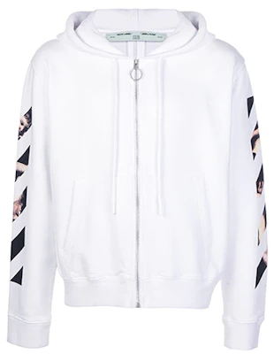 OFF-WHITE SS20 白色箭头连帽长袖拉链卫衣 OMBE001S20E300040188 Order OFF-WHITE SS20 白色箭头连帽长袖拉链卫衣 OMBE001S20E300040188