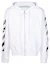 Order OFF-WHITE SS20 白色箭头连帽长袖拉链卫衣 OMBE001S20E300040188