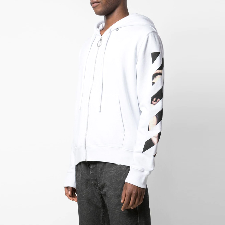 OFF-WHITE SS20 Arrow Hoodie White Long Sleeve Zip-Up OMBE001S20E300040188 圖 6
