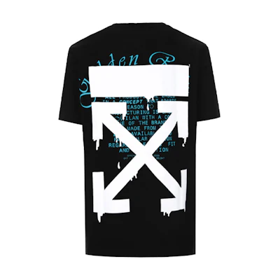 OFF-WHITE SS20 Arrow Logo Print Black T-Shirt Short Sleeve OMAA027R201850051001
