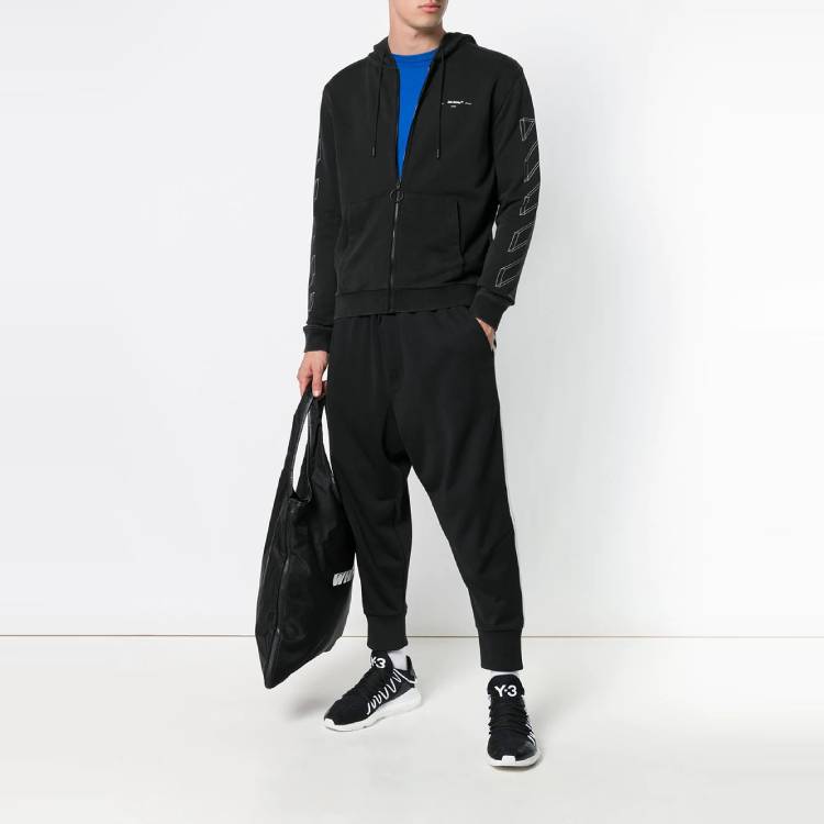 Lookbook オフホワイト SS20 アローズプリントジャケット ユニセックス ブラック グレー OMBB033E181920020901