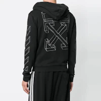 Shop OFF-WHITE SS20 箭頭印花外套 男女款 黑灰色 OMBB033E181920020901