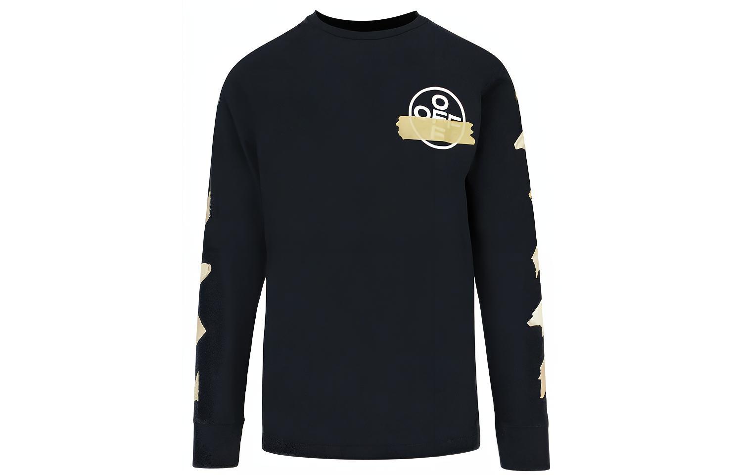 Order OFF-WHITE SS20 条形码胶带黑色长袖T恤 OMAB001R201850021048