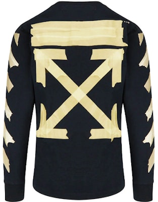 OFF-WHITE SS20 条形码胶带黑色长袖T恤 OMAB001R201850021048 Lookbook OFF-WHITE SS20 条形码胶带黑色长袖T恤 OMAB001R201850021048