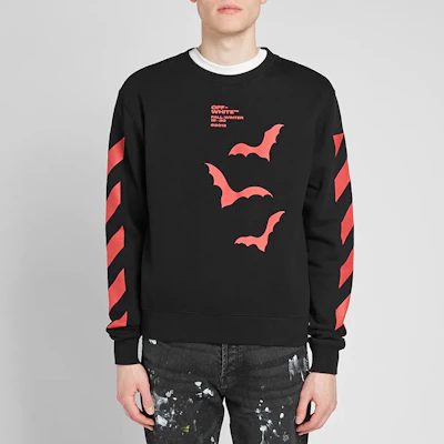 오프화이트 SS20 박쥐 프린트 크루넥 풀오버 스웻셔츠 블랙 OMBA025E19D250071020 Shop 오프화이트 SS20 박쥐 프린트 크루넥 풀오버 스웻셔츠 블랙 OMBA025E19D250071020