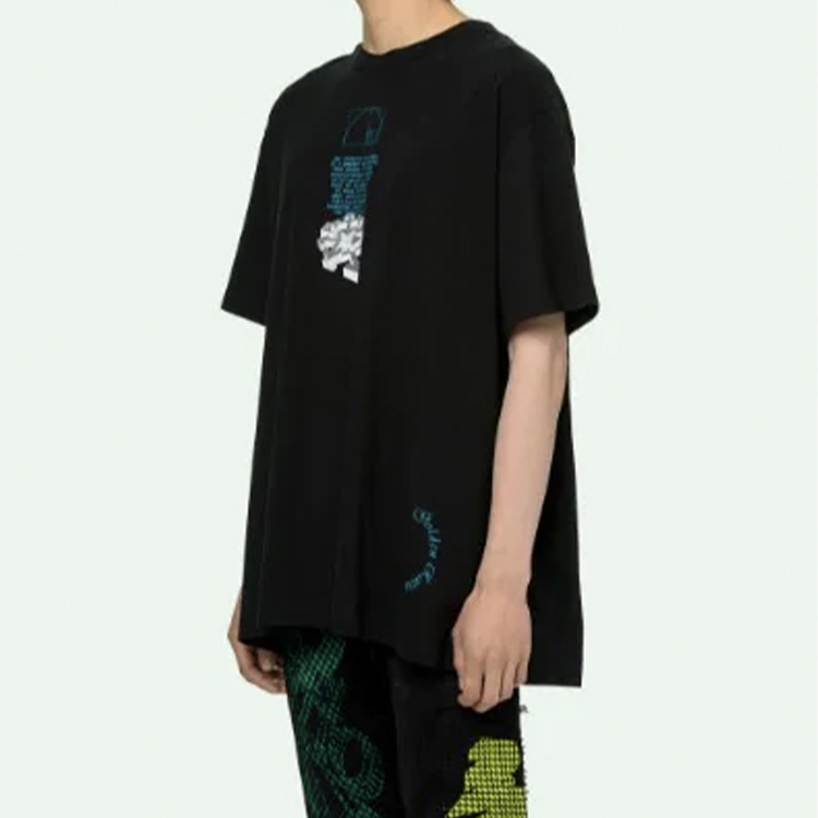 Details for OFF-WHITE SS20 Baju T Grafik Longgar Hitam Arrow OMAA038R201850051001
