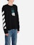 Purchase 오프화이트 SS20 블랙 크루넥 스웻셔츠 워터드롭 화살 프린트 OMBA037R20E300051001