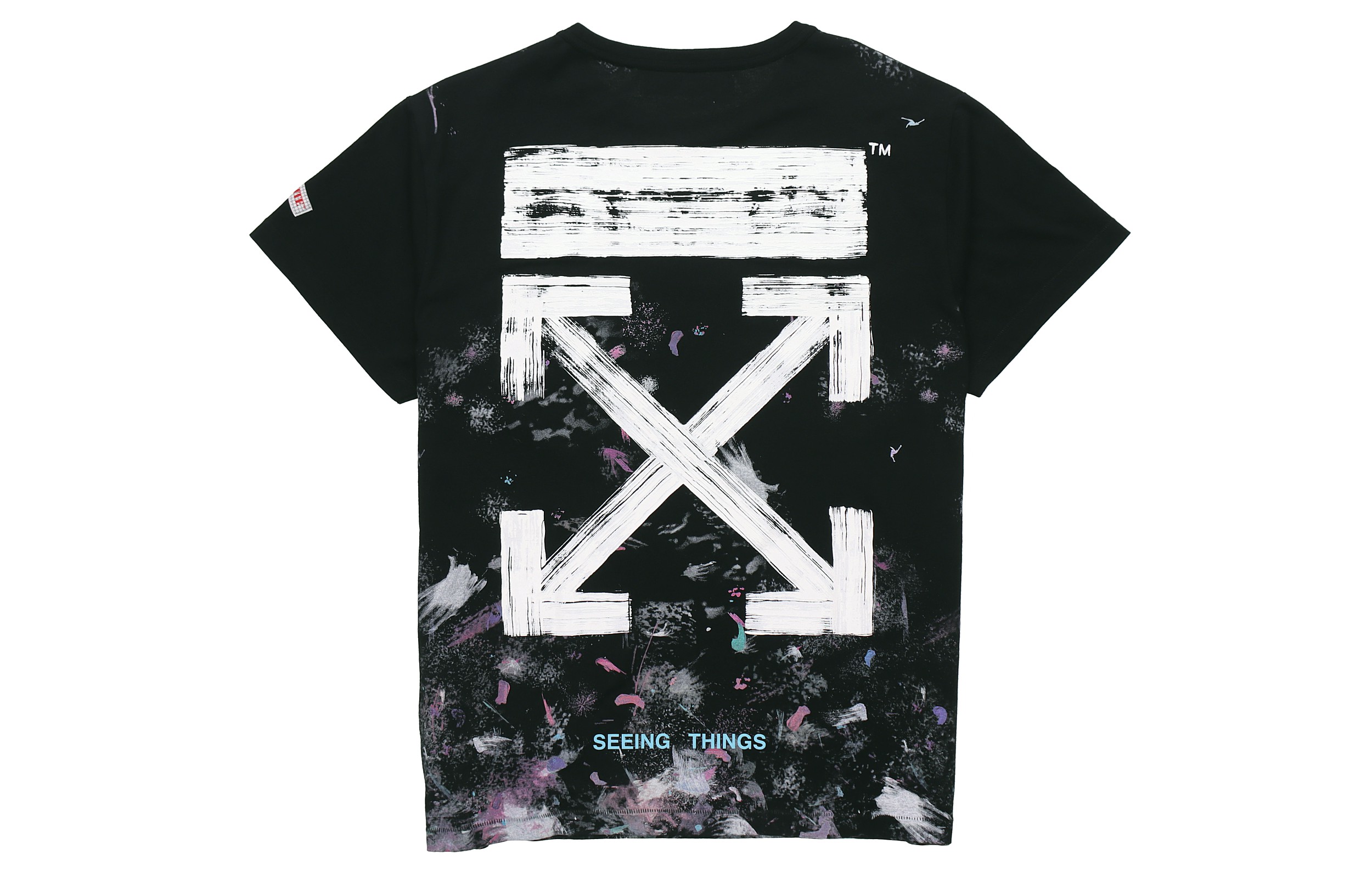 Order OFF-WHITE SS20 Baju Hitam Fireworks Arrows Unisex OMAA002G20JER0089901