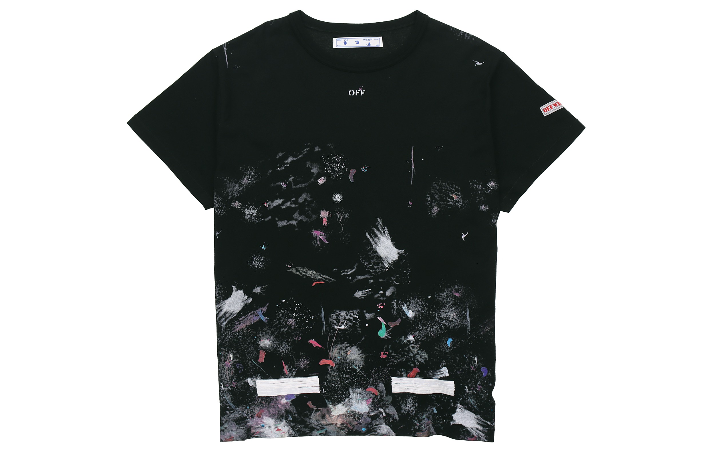 Lookbook OFF-WHITE SS20 Baju Hitam Fireworks Arrows Unisex OMAA002G20JER0089901