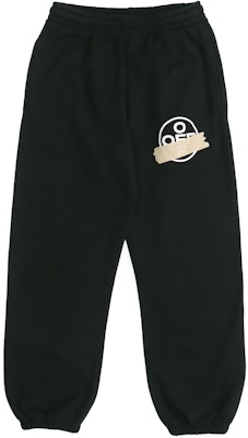 OFF-WHITE SS20 Pantalones Joggers de Punto Negro con Rayas Doradas OMCH022R20E300021048 Lookbook OFF-WHITE SS20 Pantalones Joggers de Punto Negro con Rayas Doradas OMCH022R20E300021048