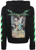 OFF-WHITE SS20 Black Graphic Skull Zipped Hoodie OMBE001R20E300141088 OFF-WHITE SS20 Black Graphic Skull Zipped Hoodie OMBE001R20E300141088