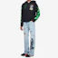 Shop OFF-WHITE SS20 黑色骷髏印花拉鍊連帽衫 OMBE001R20E300141088