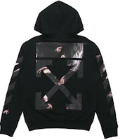 OFF-WHITE SS20 Black Hoodie with Back Arrow Print OMBB034S20E300041088 OFF-WHITE SS20 Black Hoodie with Back Arrow Print OMBB034S20E300041088