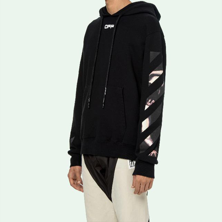 Details for OFF-WHITE SS20 黑色連帽衫 背面箭頭印花款 OMBB034S20E300041088