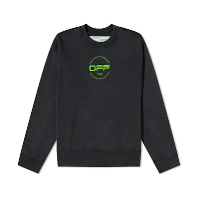 OFF-WHITE SS20 Black Hoodie with Front "OFF" and Large Back Logo OMBA037R20E300131088