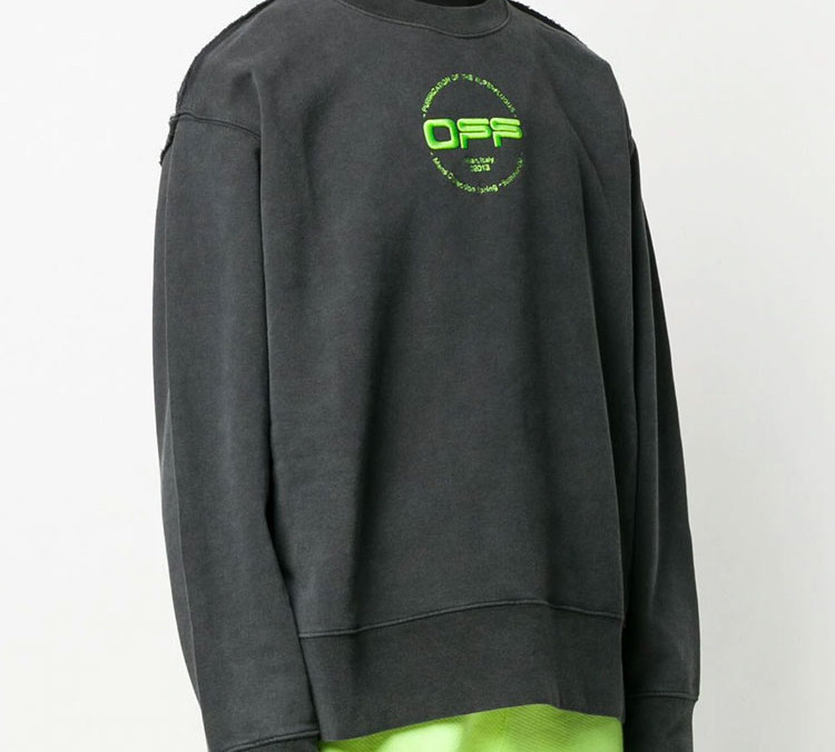 OFF-WHITE SS20 Black Hoodie with Front "OFF" and Large Back Logo OMBA037R20E300131088 圖 4