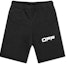 Order 오프화이트 SS20 블랙 로고 테이프 프린트 캐주얼 반바지 패션 OMCI006G20FLE0051084