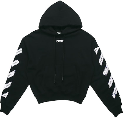 Hoodie OFF-WHITE SS20 Pria Hitam Loose-Fit dengan Desain Arrow Print. OMBB037S20E300031088 Lookbook Hoodie OFF-WHITE SS20 Pria Hitam Loose-Fit dengan Desain Arrow Print. OMBB037S20E300031088
