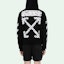 Purchase Hoodie OFF-WHITE SS20 Pria Hitam Loose-Fit dengan Desain Arrow Print. OMBB037S20E300031088