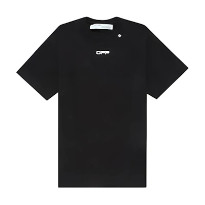 OFF-WHITE SS20 Black T-Shirt with Oil Painting Arrow Print OMAA038G20JER0031088