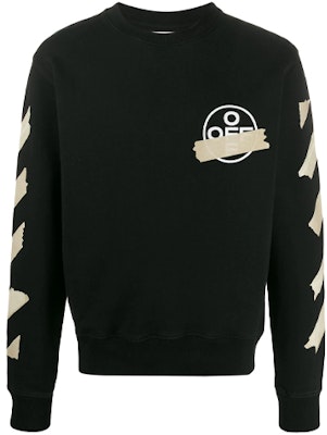 OFF-WHITE SS20 黑色膠帶箭頭圓領長袖上衣 OMBA025R20E300021048 Order OFF-WHITE SS20 黑色膠帶箭頭圓領長袖上衣 OMBA025R20E300021048