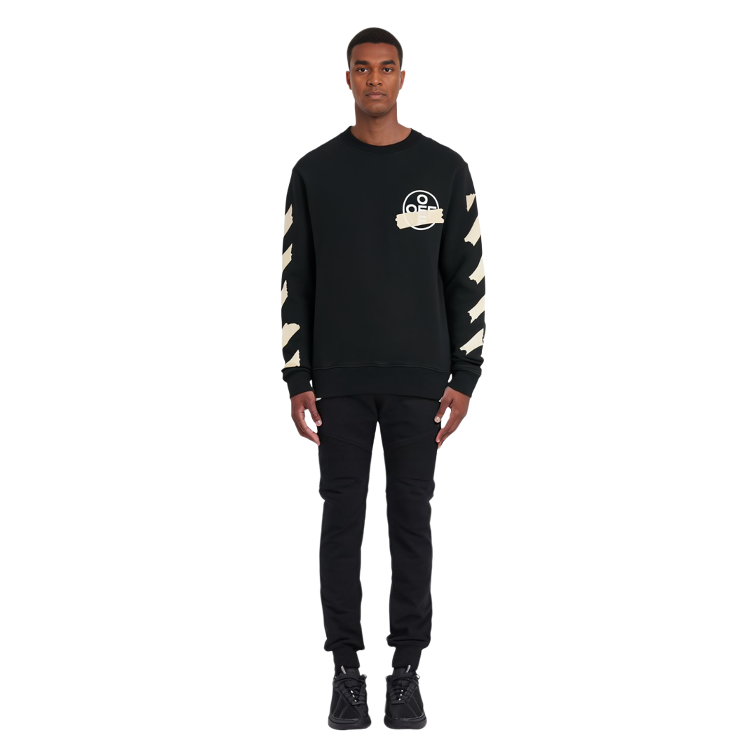 Details for OFF-WHITE SS20 黑色膠帶箭頭圓領長袖上衣 OMBA025R20E300021048