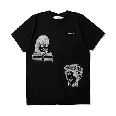 OFF-WHITE SS20 C/O Virgil Graphic T-Shirt Black OMAA027S201850091001