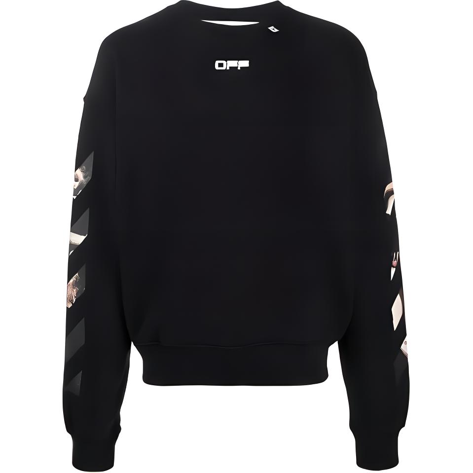 OFF-WHITE SS20 Caravaggio Arrows Black Graphic Sweatshirt OMBA035S20E300041088