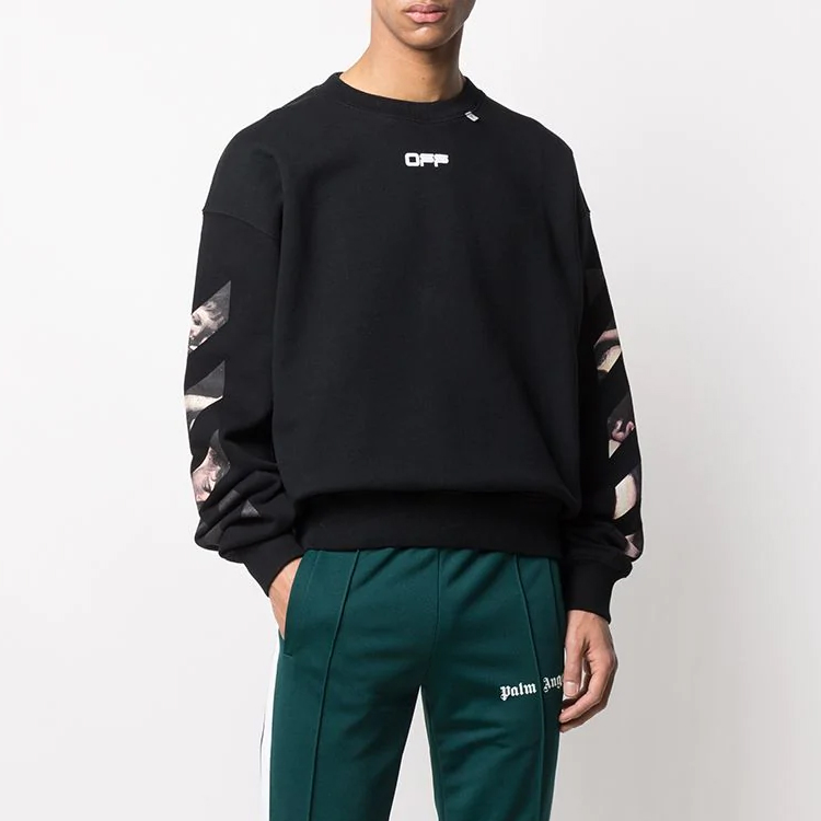 OFF-WHITE SS20 Caravaggio Arrows Black Graphic Sweatshirt OMBA035S20E300041088 圖 3