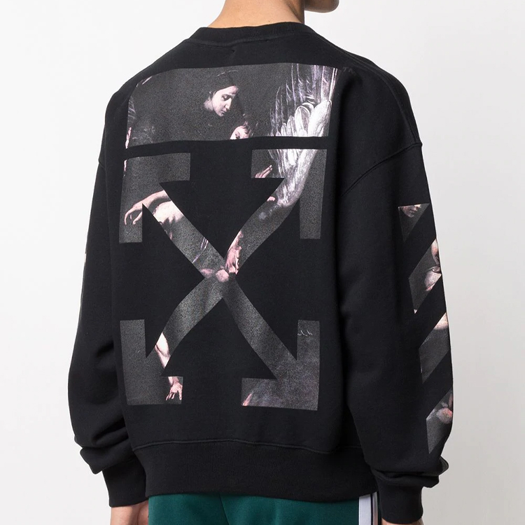 OFF-WHITE SS20 Caravaggio Arrows Black Graphic Sweatshirt OMBA035S20E300041088 圖 4