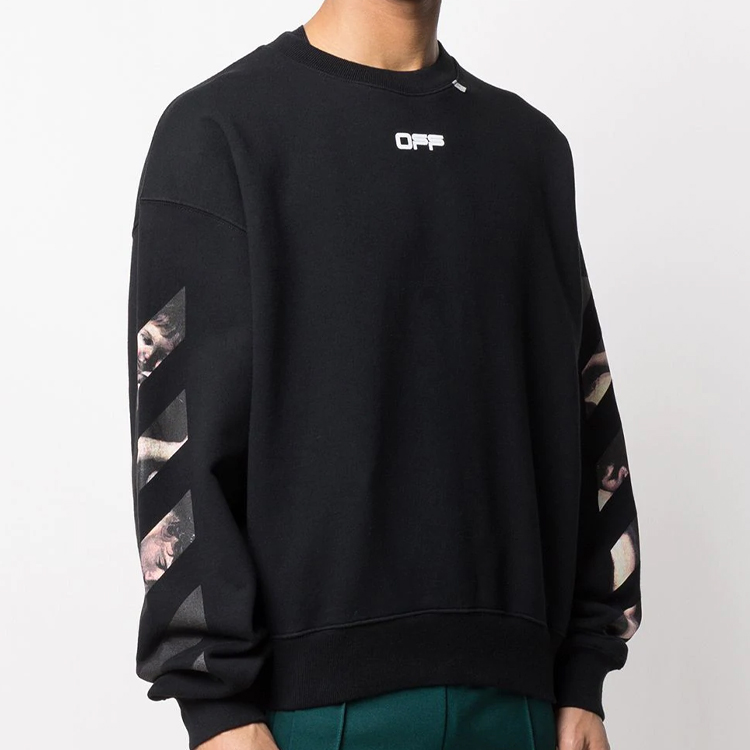OFF-WHITE SS20 Caravaggio Arrows Black Graphic Sweatshirt OMBA035S20E300041088 圖 5