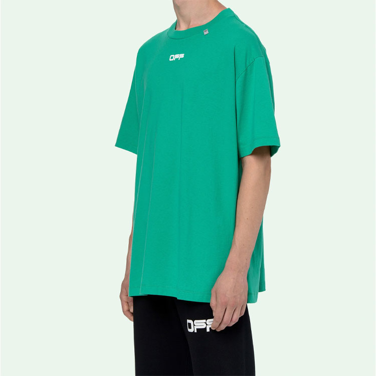 OFF-WHITE SS20 Caravaggio Square Graphic Tee Green Loose Fit OMAA038S201850054488 圖 6