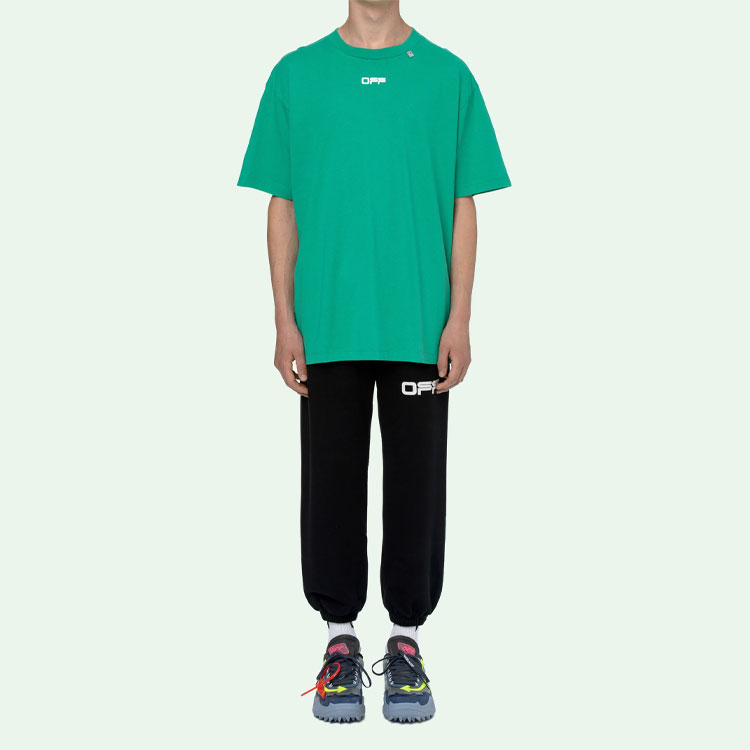 OFF-WHITE SS20 Caravaggio Square Graphic Tee Green Loose Fit OMAA038S201850054488 圖 7
