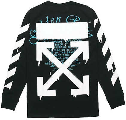 OFF-WHITE SS20滴箭标志黑色长袖T恤 OMAB001R201850051001 Lookbook OFF-WHITE SS20滴箭标志黑色长袖T恤 OMAB001R201850051001