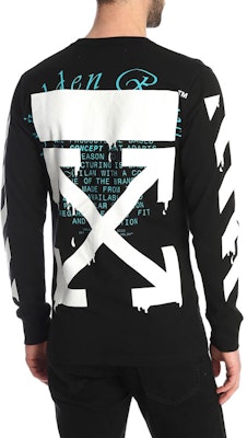 OFF-WHITE SS20滴箭标志黑色长袖T恤 OMAB001R201850051001 Details for OFF-WHITE SS20滴箭标志黑色长袖T恤 OMAB001R201850051001