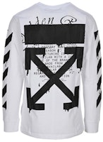 OFF-WHITE SS20 Dripping Arrows White Long Sleeve T-Shirt Men OMAB001R201850050110 OFF-WHITE SS20 Dripping Arrows White Long Sleeve T-Shirt Men OMAB001R201850050110