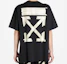 Shop OFF-WHITE SS20 Gold Arrow Tape Patch T-shirt Unisex Black OMAA038R201850021048
