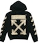 Lookbook OFF-WHITE SS20 Hoodie Hitam Gold Tape Arrow Print OMBE001R20E300021048