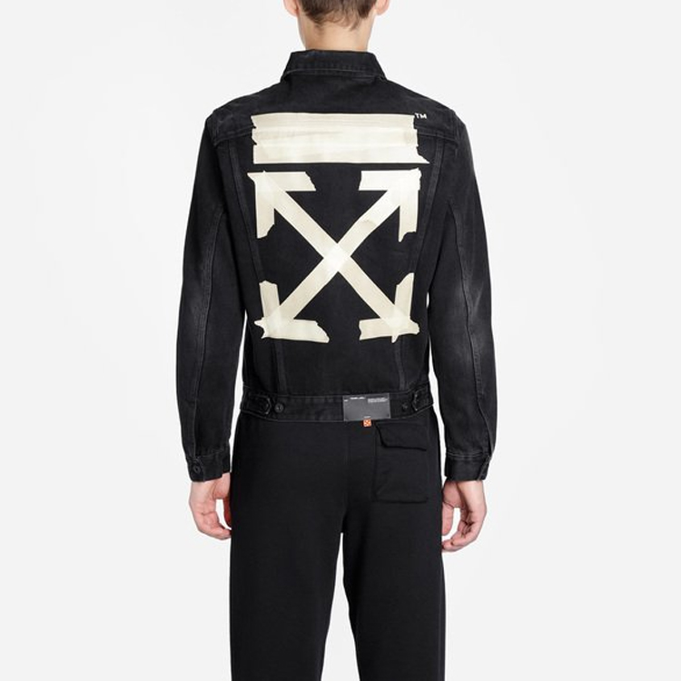 Purchase オフホワイト SS20 ゴールドテープアロー クラシックデニムロゴジャケット メンズ OMYE005R20E540021048