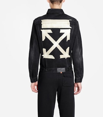 オフホワイト SS20 ゴールドテープアロー クラシックデニムロゴジャケット メンズ OMYE005R20E540021048 Purchase オフホワイト SS20 ゴールドテープアロー クラシックデニムロゴジャケット メンズ OMYE005R20E540021048