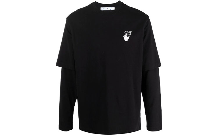 Order OFF-WHITE SS20 渐变箭头长袖叠层T恤 黑色 OMAB066F21JER0041084