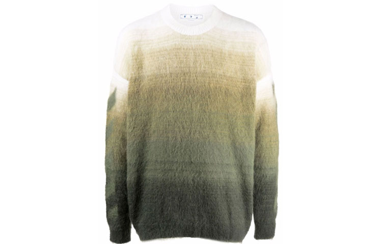 OFF-WHITE SS20 Gradient Oversized Crewneck Sweater Multicolor Fashion. OMHE098F21KNI0015555