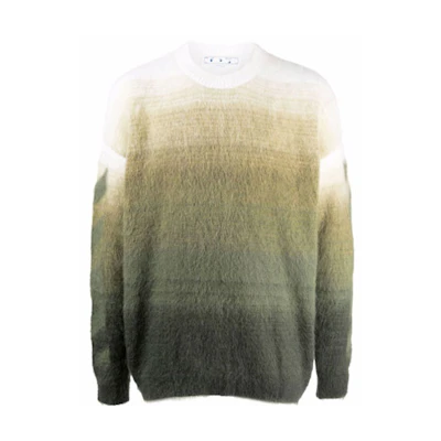 OFF-WHITE SS20 Gradient Oversized Crewneck Sweater Multicolor Fashion. OMHE098F21KNI0015555
