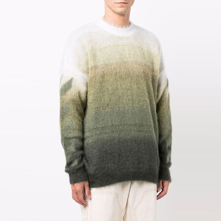 Purchase 오프화이트 SS20 그라디언트 오버사이즈 크루넥 스웨터 멀티컬러 패션. OMHE098F21KNI0015555