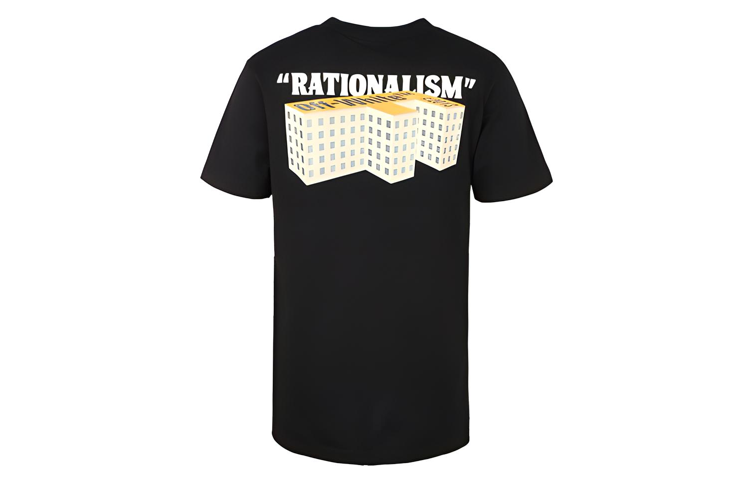 OFF-WHITE SS20 Graphic Print Black Short Sleeve T-Shirt OMAA027R201850071088